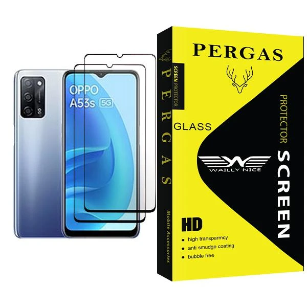 محافظ صفحه نمایش وایلی نایس مدل Pergas Glass MIX002 مناسب برای گوشی موبایل اوپو A53s 5G بسته دو عددی