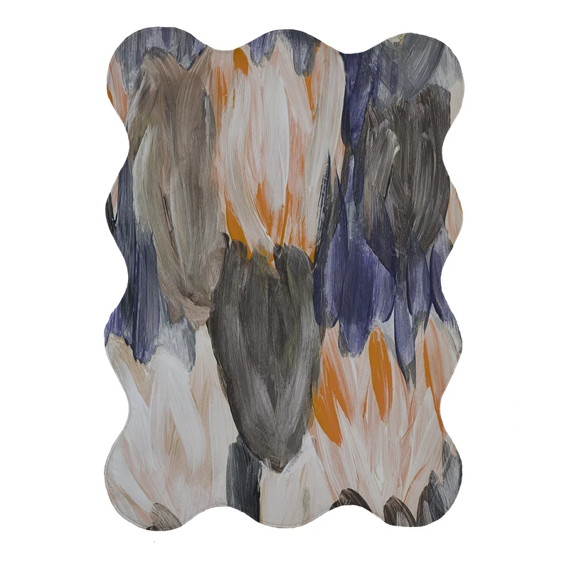 پادری مدل دالبر طرح آبرنگی کد 9052 سایز 80x110 سانتی متر 