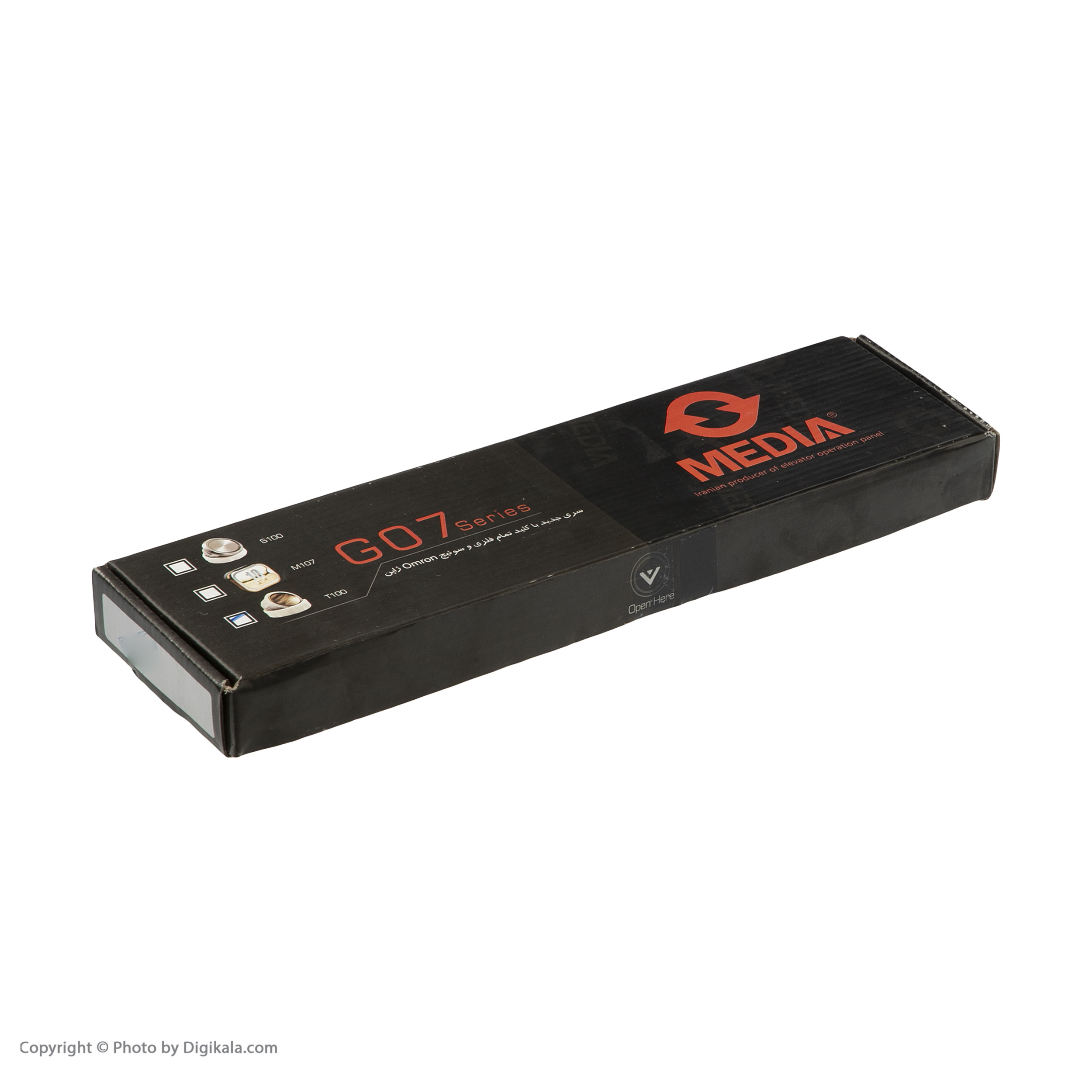 شستی احضار طبقات آسانسور مدیا مدل T100 کد 06 شستی احضار طبقات آسانسور مدیا مدل T100 کد 06