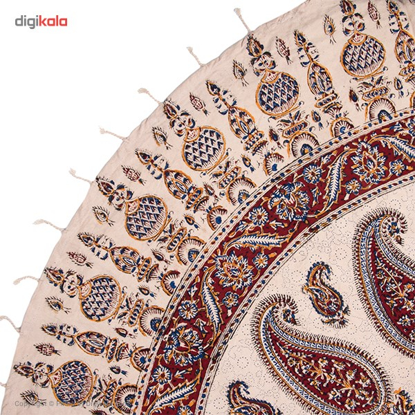 سفره قلمکار درجه یک اثر چیت ساز طرح 1 مدل دایره ای سایز 150 سانتی متر