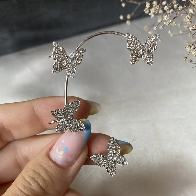 پیرسینگ گوش زنانه مدل ایرکاف پروانه