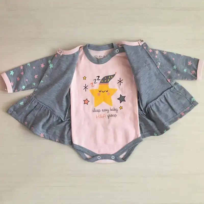 ست 3 تکه لباس نوزادی اچ اند ای کد 802