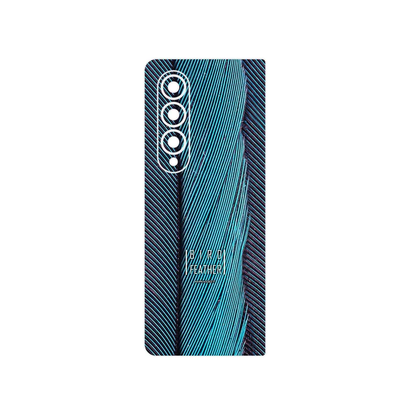 برچسب پوششی ماهوت مدل Turquoise feathers مناسب برای گوشی موبایل سامسونگ Galaxy Z Fold4