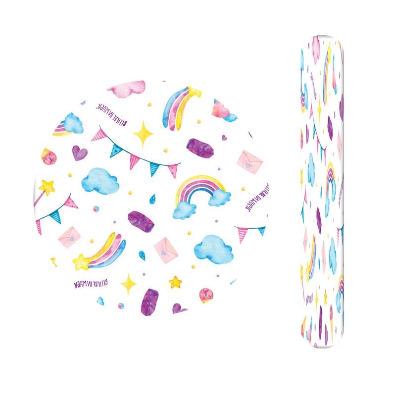 آینه آرایشی جیبی مدل رنگین کمان کد 421  به همراه سوهان ناخن