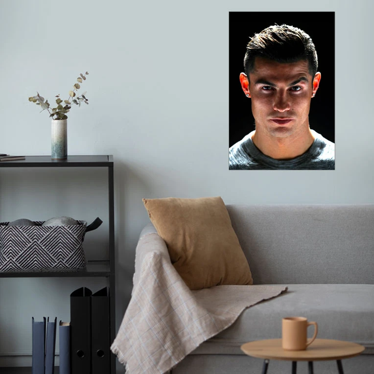 پوستر گوفی مدل چهره فوتبالیست کریستیانو رونالدو طرح CR7 Cristiano Ronaldo کد PORTR32