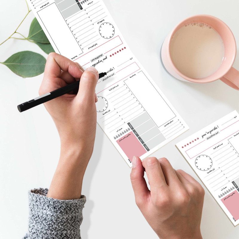 کاغذ یادداشت مستر راد مدل نوتپد طرح پلنر روزانه تایم باکس کد timebox 1641