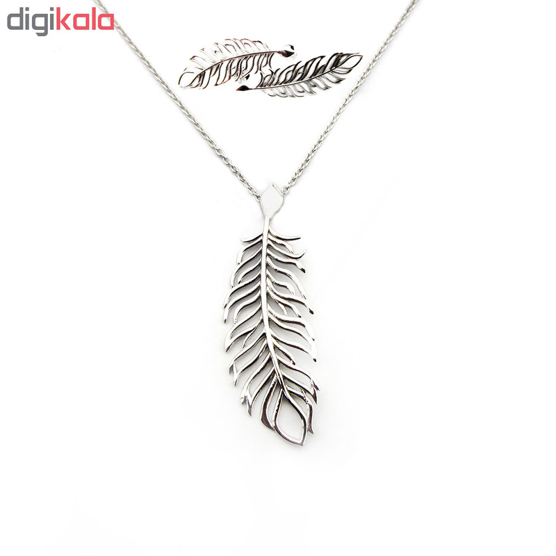 نیم ست نقره طرح پر کد FL 303