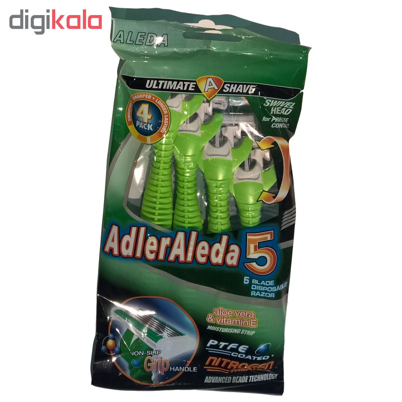خود تراش ادلر الدا مدل 5 Blade بسته 4 عددی