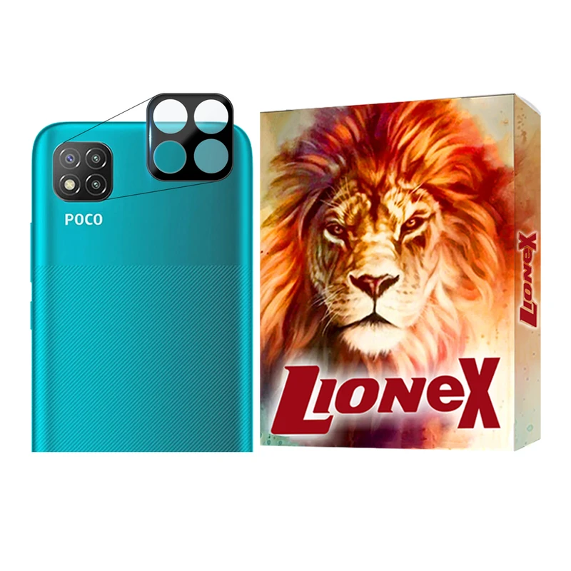 محافظ لنز دوربین  لایونکس مدل FULLENSLمناسب برای گوشی موبایل شیائومی Poco C3 / Poco C31 / Redmi 9C / Redmi 9 Activ