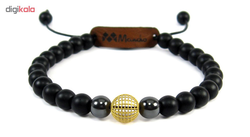 دستبند طلا 18عیار زنانه مردانه مانچو مدل bfg048