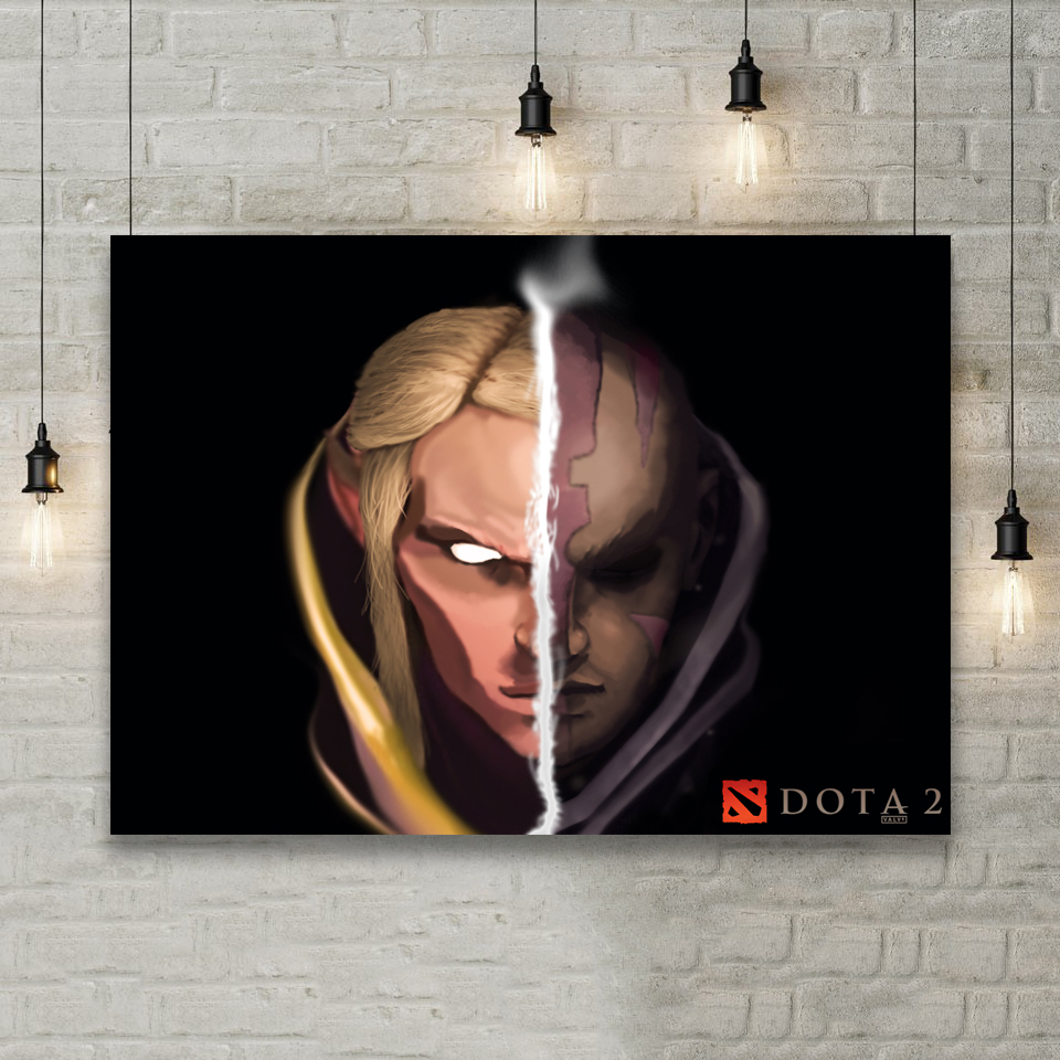 تابلو شاسی گالری استاربوی طرح Invoker و Anti Mage مدل بازی Dota 2 