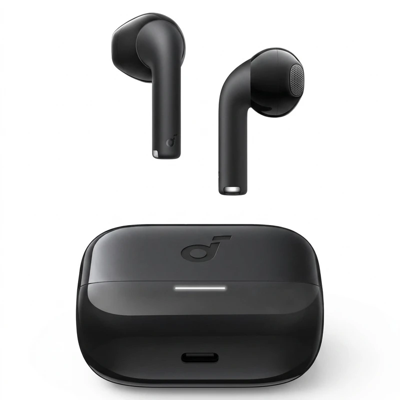 هدفون بلوتوثی انکر مدل Soundcore K20i با نویز کنسلینگ میکروفون (ENC)، درگاه شارژ USB Type-C، دارای کنترل لمسی، مقاوم در برابر پاشش آب با استاندارد