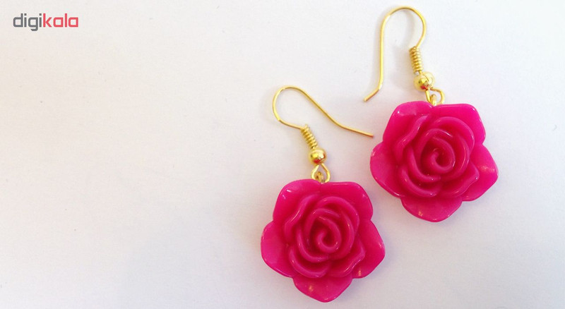 گوشواره زنانه نمدیکا طرح گل دلبر مدل نوروز