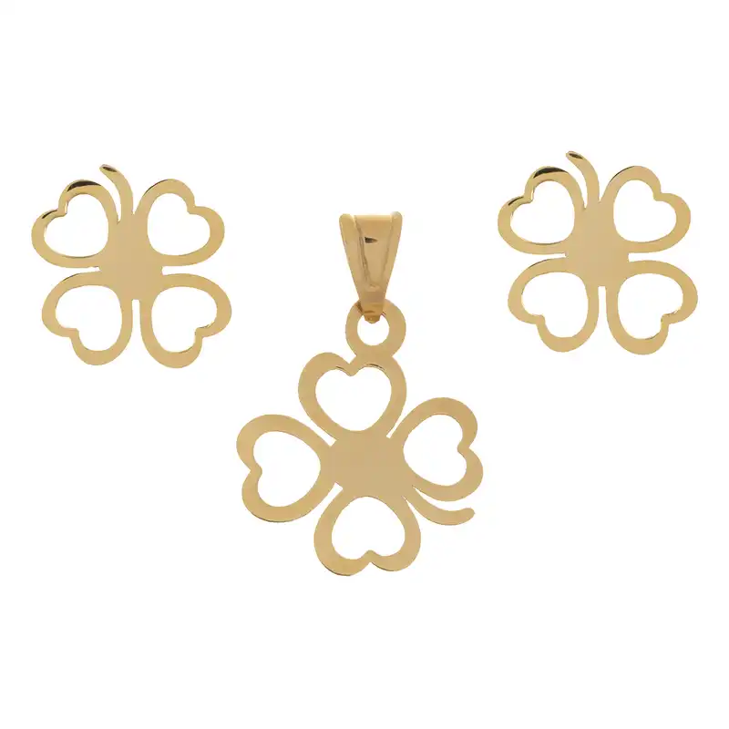 نیم ست طلا 18 عیار زنانه درنیکا مدل ds4001