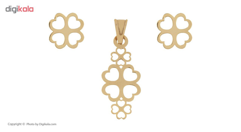 نیم ست طلا 18 عیار زنانه درنیکا مدل ds4002 نیم ست طلا 18 عیار زنانه درنیکا مدل ds4002