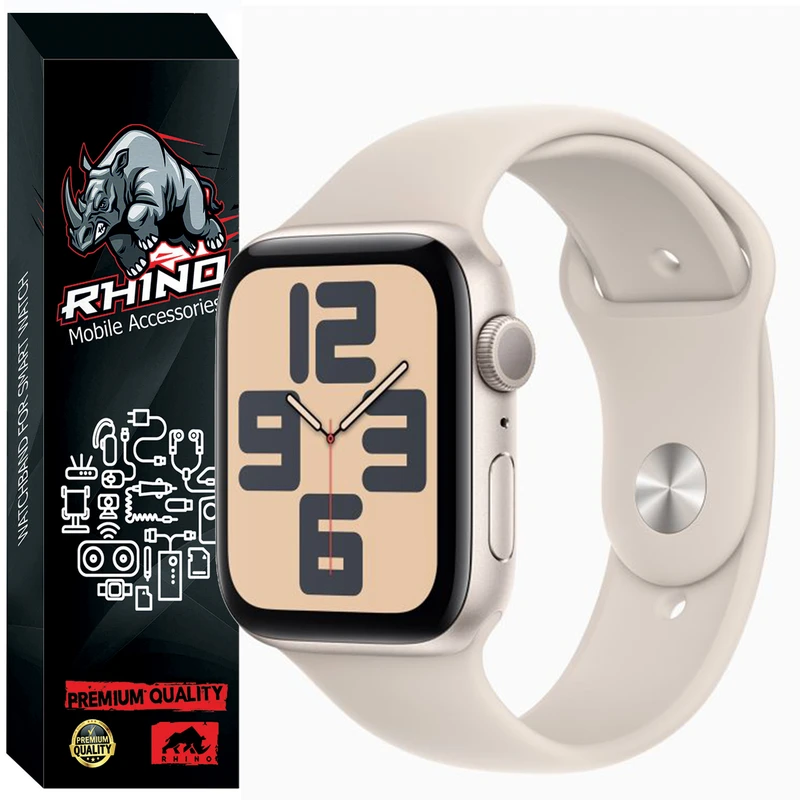 بند راینو مدل Silicone مناسب برای اپل واچ سری SE 2022 44 میلی متری