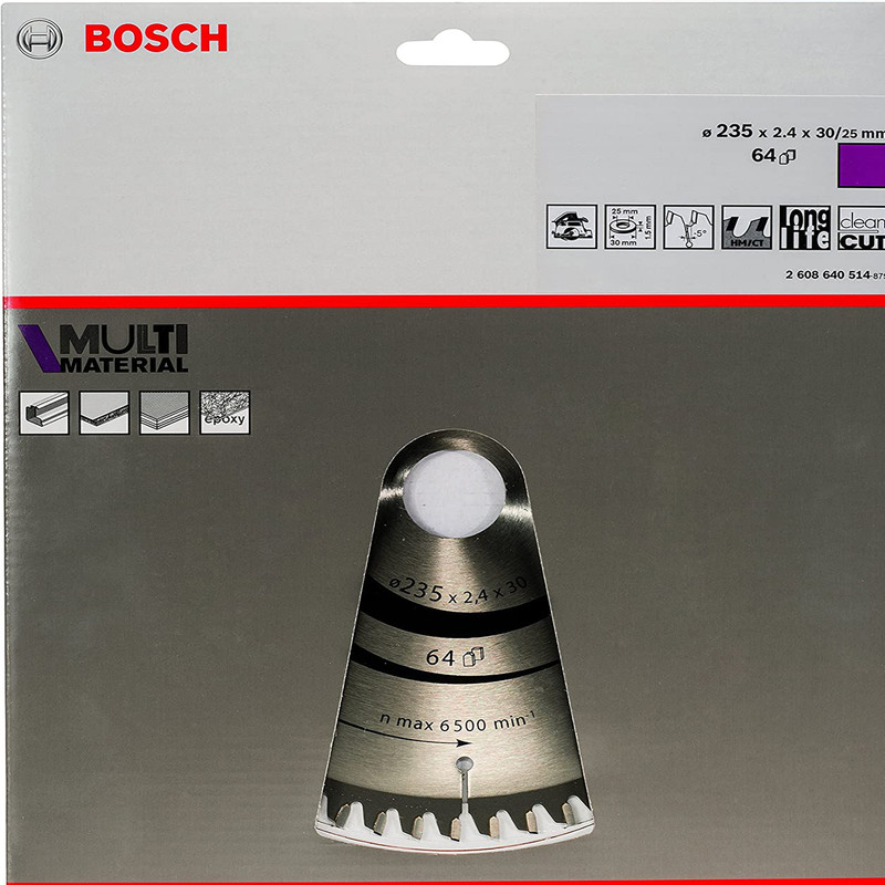 تیغ اره میزی بوش مدل Multi Material 64T - 235 MM