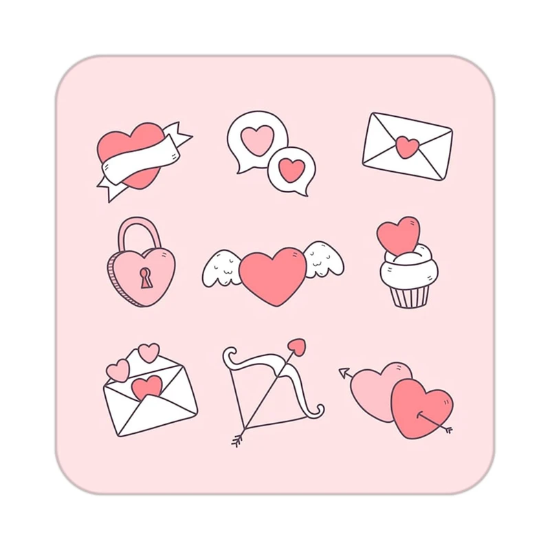 زیر لیوانی کاکتی طرح عاشقانه مدل mp37228