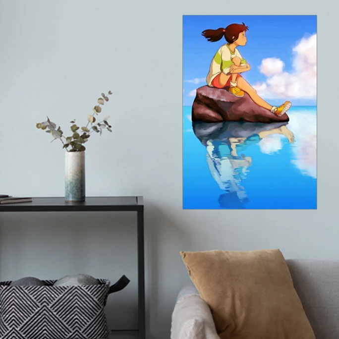 پوستر گوفی مدل انیمه شهر اشباح فانتزی و رویایی طرح Spirited Away Anime کد STONE42