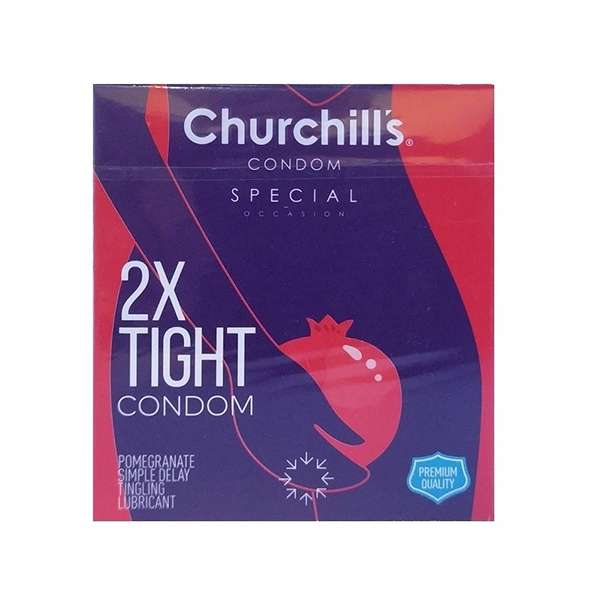 کاندوم چرچیلز مدل 2x Tight بسته 3 عددی