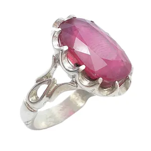 انگشتر نقره مردانه مدل یاقوت کد 3590395