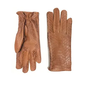 دستکش زنانه چرم مون مدل meli python