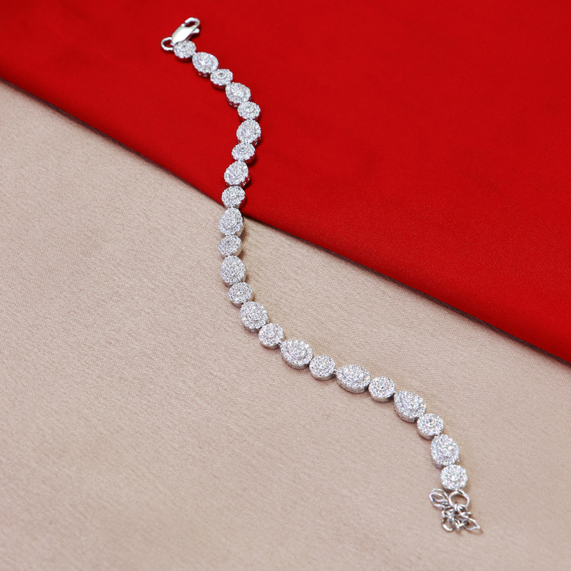 دستبند نقره زنانه جی تی ای مدل جی لوکس