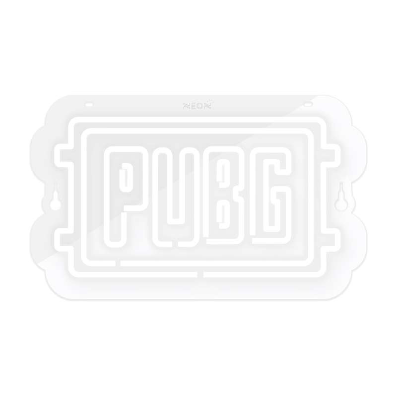 چراغ دیواری نئون دیزاین طرح Pubg-Logo-GL_WHT
