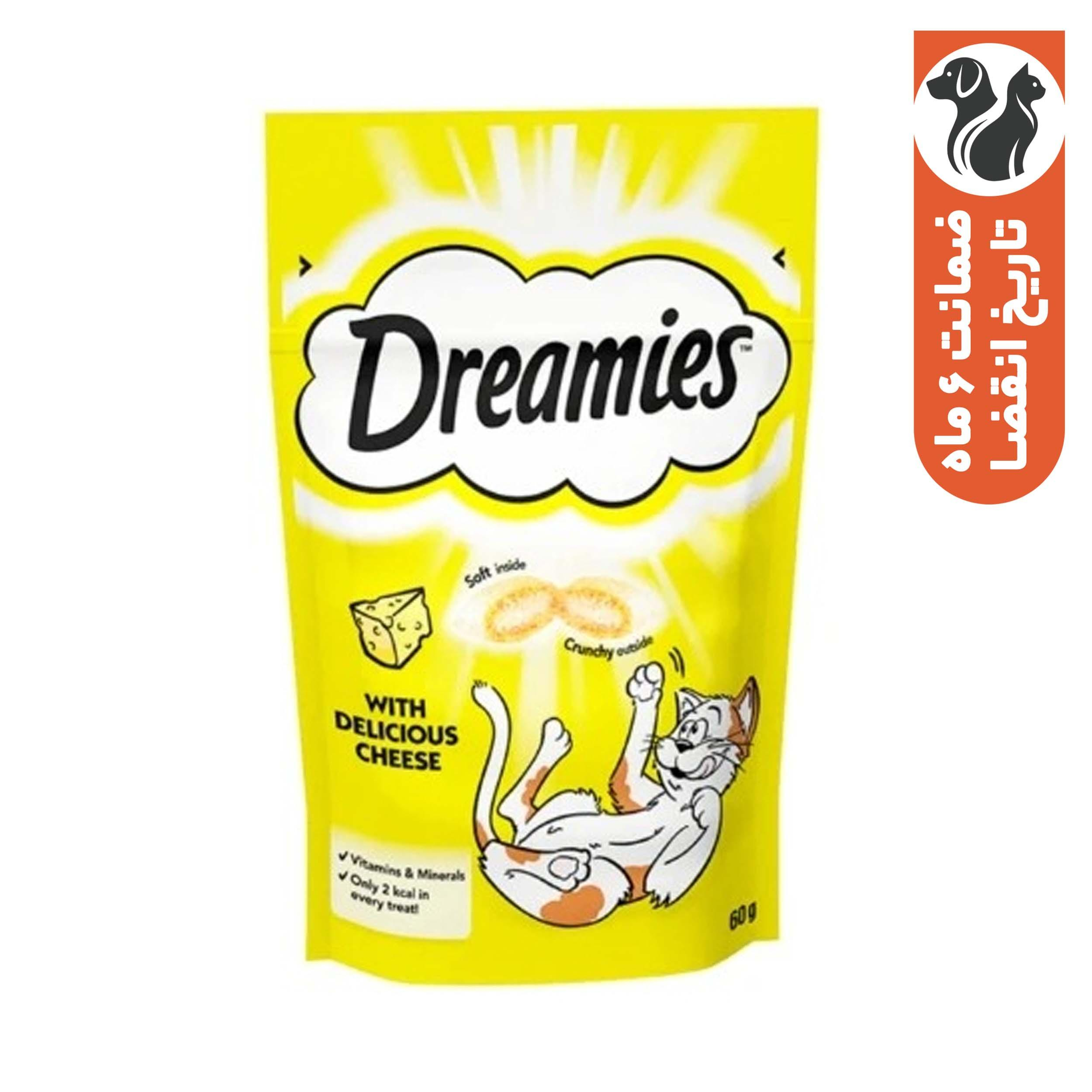 تشویقی گربه دریمیز مدل پنیر وزن 60 گرم