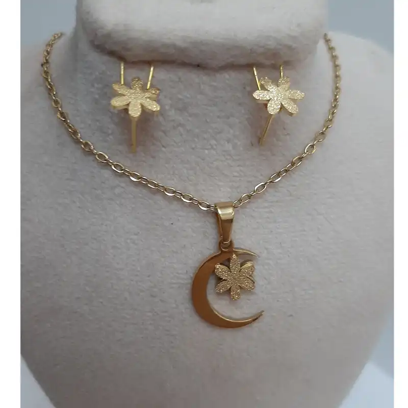 نیم ست زنانه مدل ماه و گل