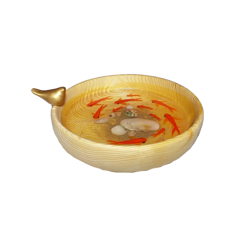 کاسه چوبی مدل ماهی هفت سین کد۱۰۰۹