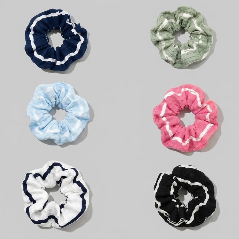 کش مو زنانه مدل پارچه ای ابعاد 10×10 کد K001 بسته 6 عددی