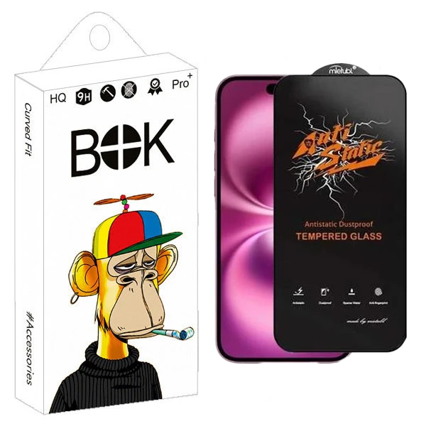 محافظ صفحه نمایش Antistatic بوک مدل ClearSafe مناسب برای گوشی موبایل اپل iPhone 16