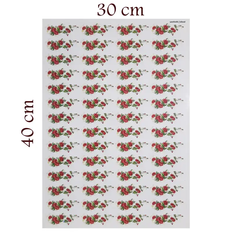 برچسب ترنسفر مدل گل سرخی -40