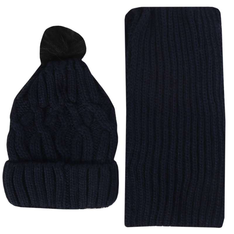 ست کلاه و شال گردن بافتنی زنانه مدل PJ-106929