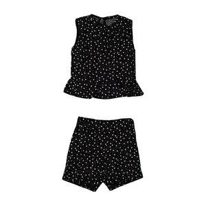 ست تاپ بدون آستین و شلوارک راحتی نوزادی مدل MDSS-CH2426