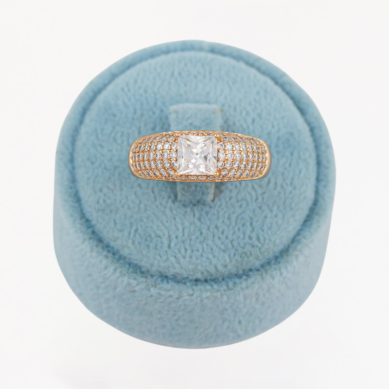 انگشتر زنانه ژوپینگ مدل تک نگین کد AAE576