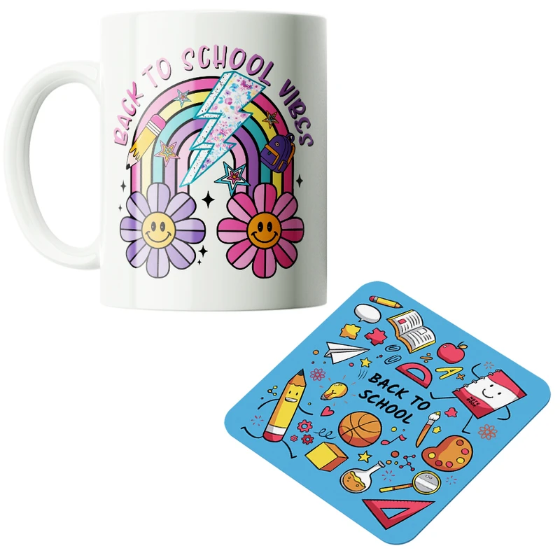 ماگ پاد آفرین مدل دانش آموز بازگشت به مدرسه کد PZ254 به همراه زیرلیوانی