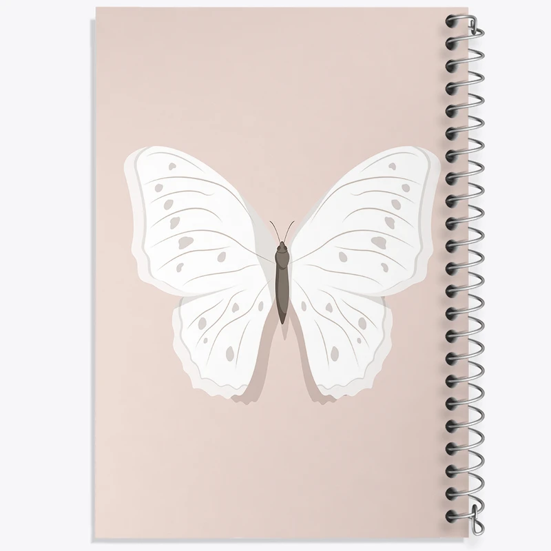 دفتر ژورنال نویسی 50 برگ خندالو مدل نقطه ای طرح پروانه کد N2567