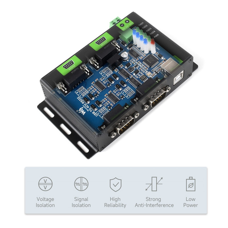 مبدل صنعتی USB به RS232 ویوشیر مدل USB TO 4CH RS232