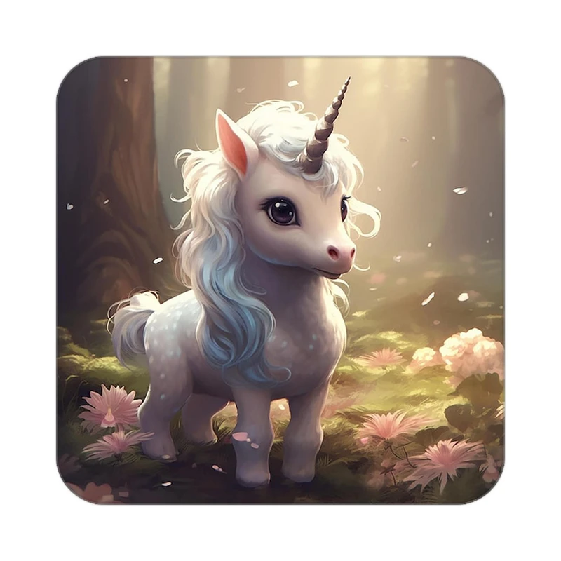 زیر لیوانی کاکتی طرح اسب تک شاخ و یونیکورن مدل mp31604