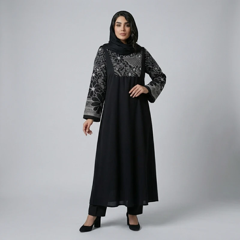 مانتو زنانه کرپ آلیزه مدل شایسته