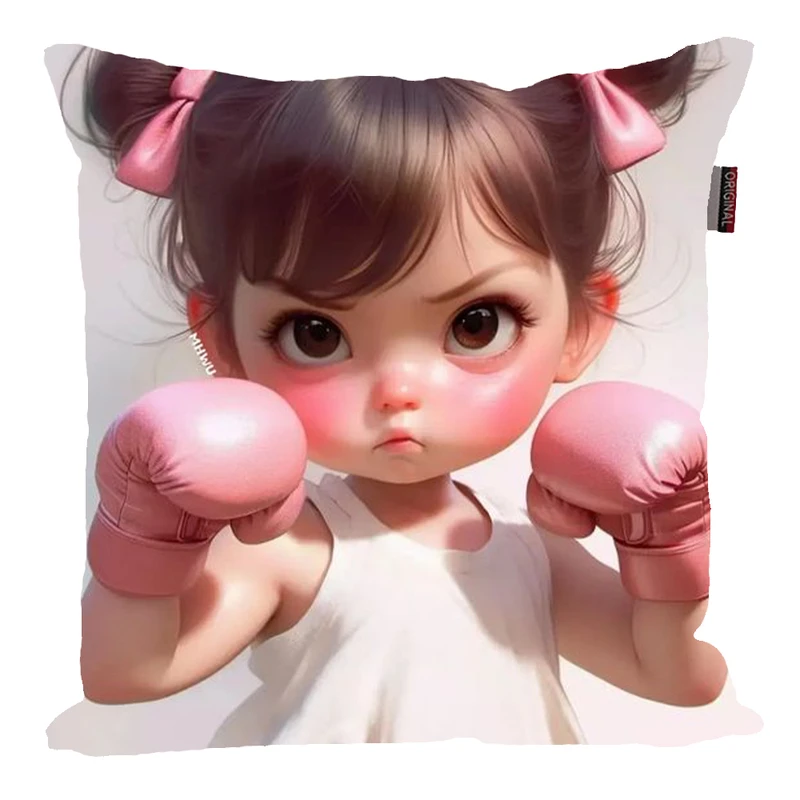 کوسن پاد آفرین مدل دختر بوکسور طرح ورزشی کد 255