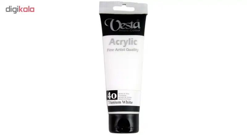 رنگ اکریلیک وستا مدل 40 Titanium White حجم 75 میلی لیتر