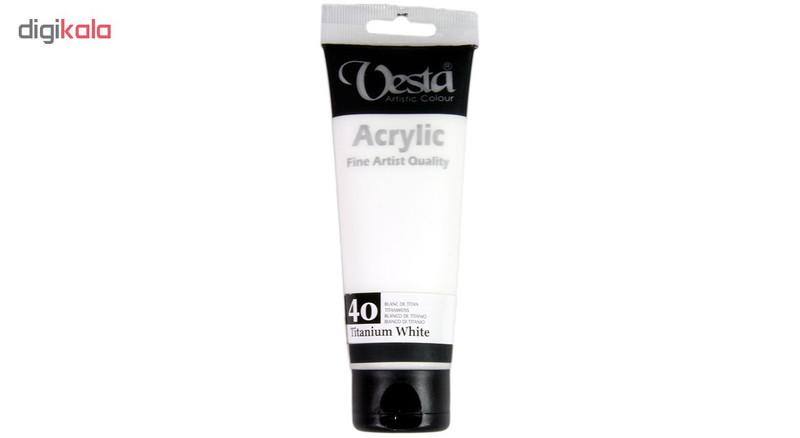 رنگ اکریلیک وستا مدل 40 Titanium White حجم 75 میلی لیتر