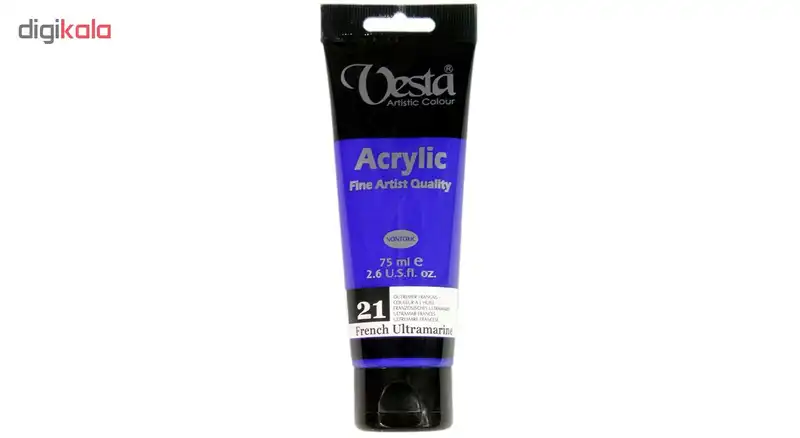 رنگ اکریلیک وستا مدل 21 French Ultramarine حجم 75 میلی لیتر
