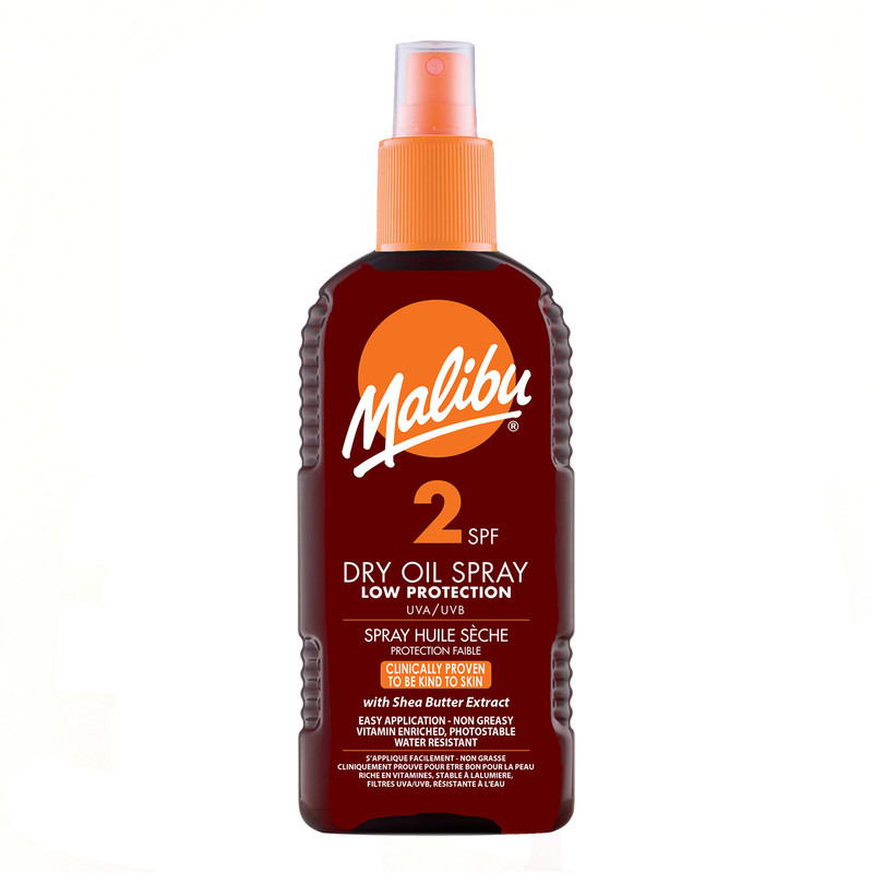 روغن برنزه کننده بدن مالیبو مدل Solar spf2 حجم 200 میلی لیتر