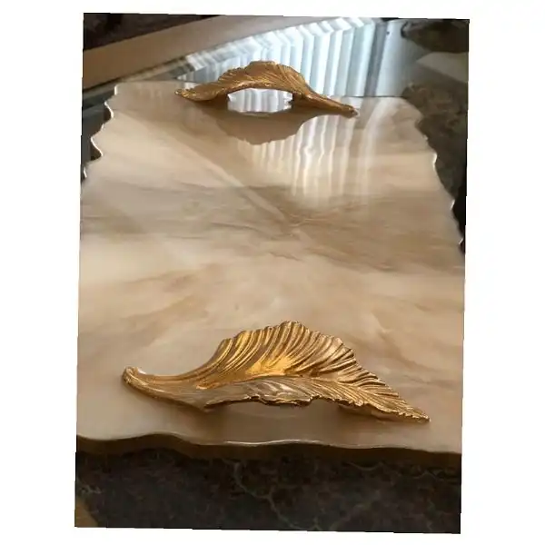 دستگیره سینی طرح برگ مدل سلاطین کد 1166 بسته 2 عددی