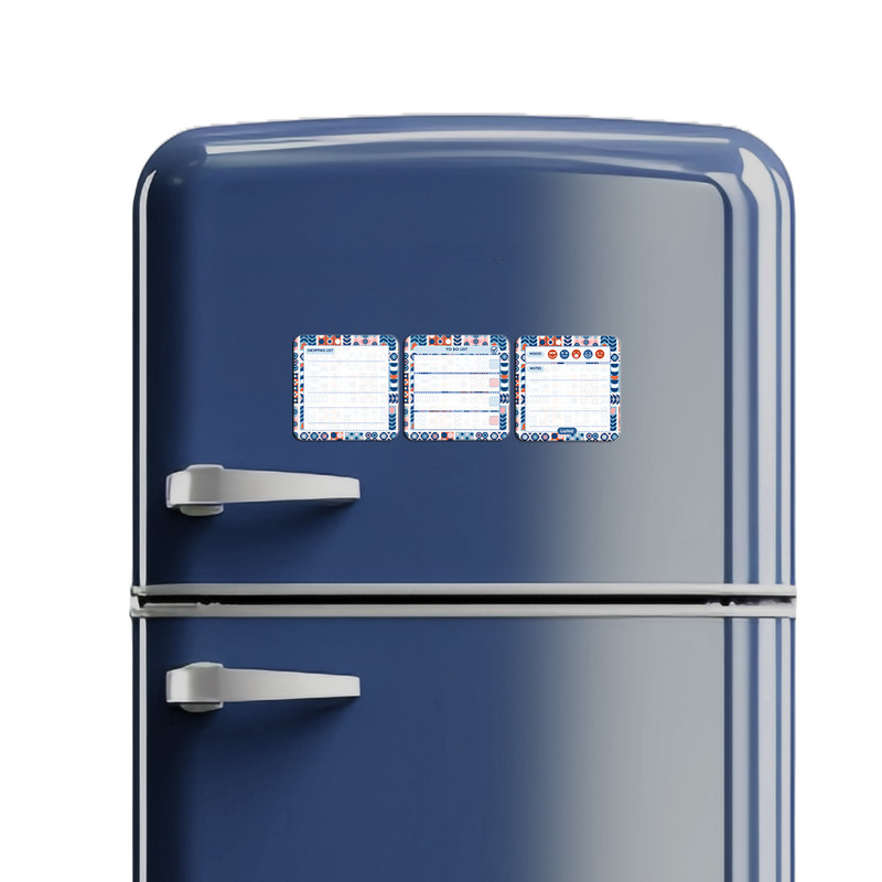 تخته وایت برد لاژید مدل برنامه ریزی سایز 9X9 سانتی متر مجموعه 3 عددی