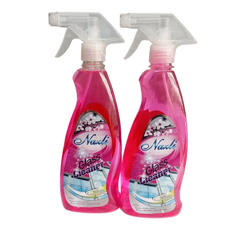 اسپری شیشه پاک کن نازلی مدل 026 حجم 500 گرم بسته 2 عددی 